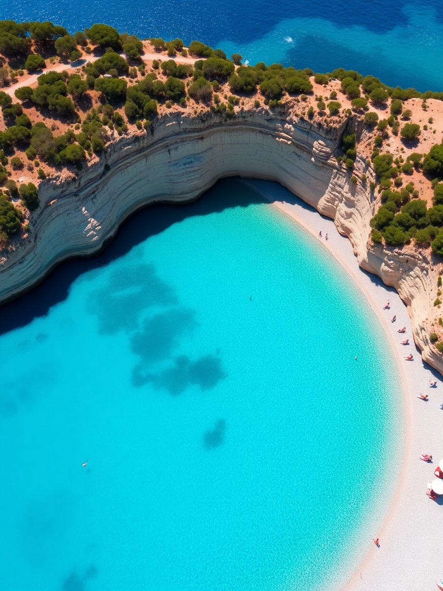 Cala Granadella from above